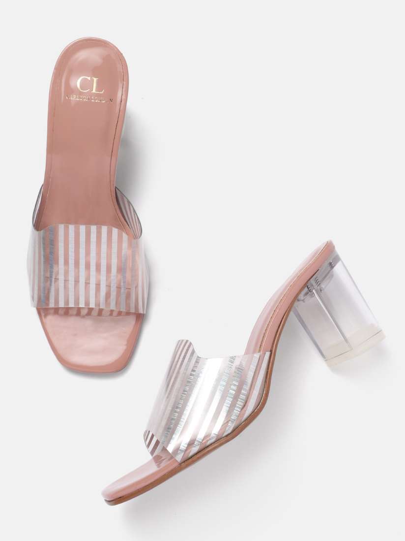 Buy Carlton London Striped Block Heels Heels for Women 29109986 Myntra
