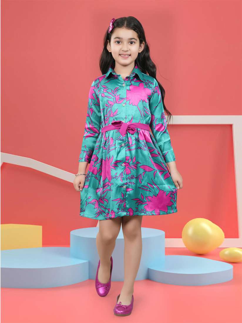 Buy BAESD Girls Floral Printed Fit Flare Dress Dresses for Girls 29110234 Myntra