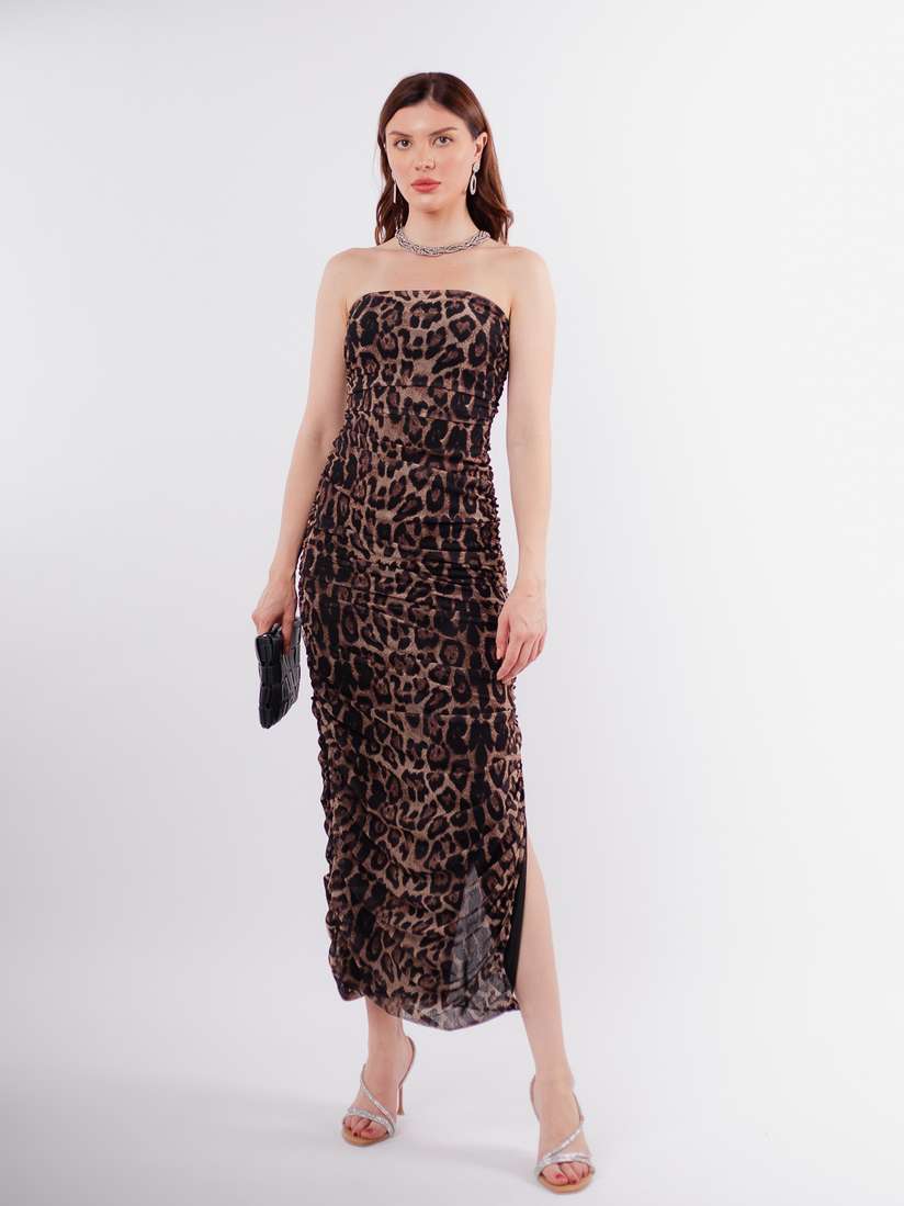 Buy Stylecast X Hersheinbox Animal Print Bodycon Bandeau Midi
