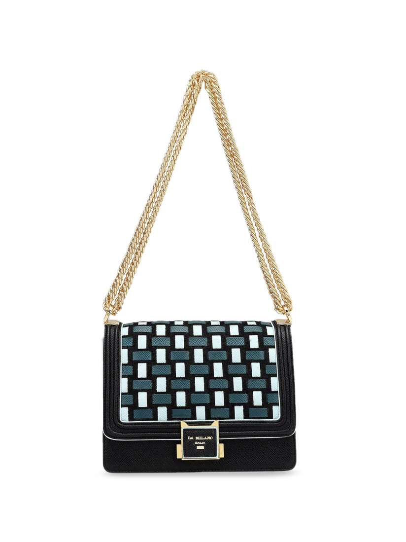 Buy Da Milano Embellished Leather Sling Bag Handbags for Women 29114092 Myntra