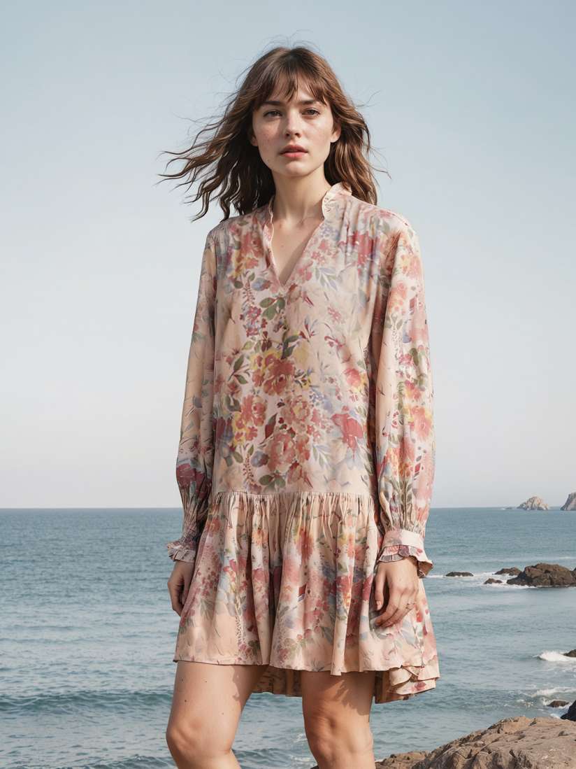 H&m tropical print dress clearance