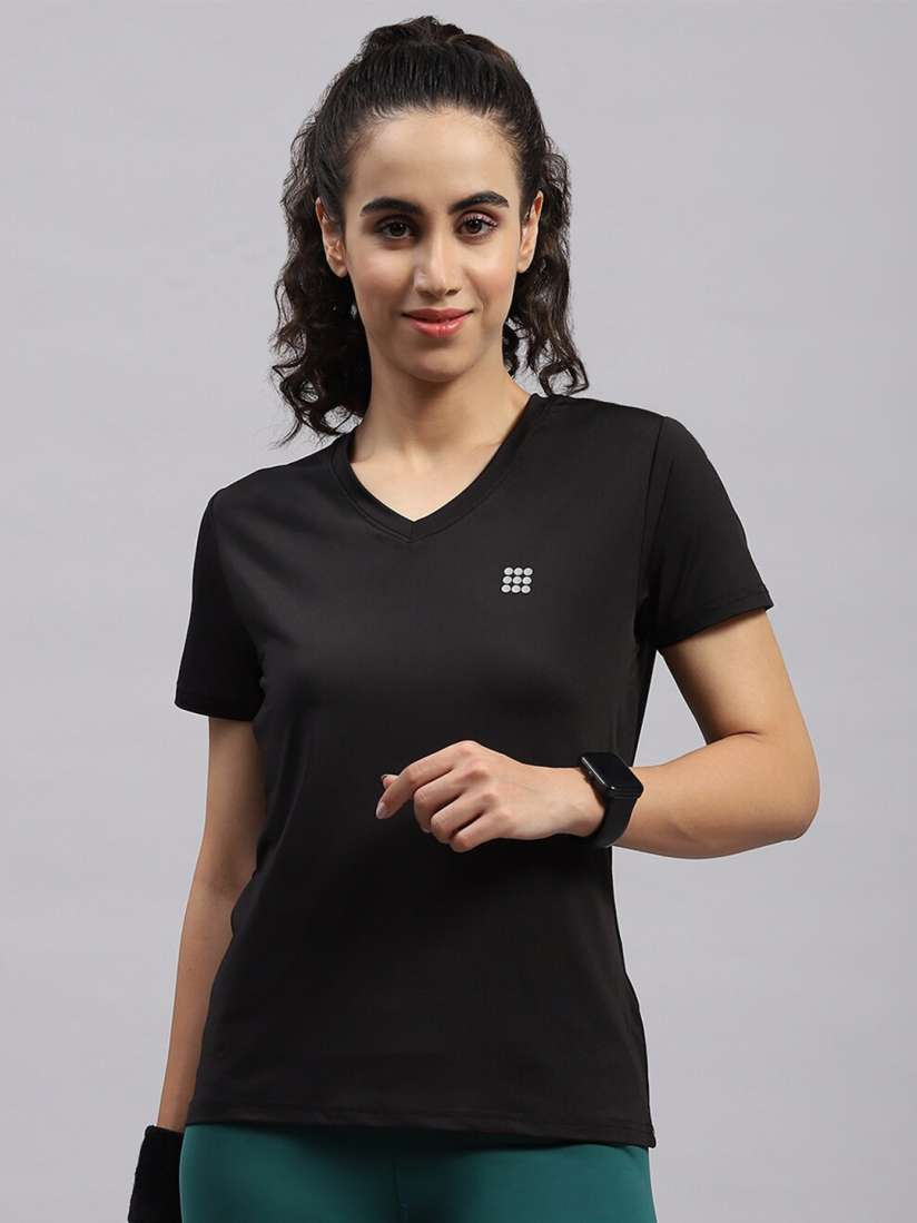 Buy rock V Neck Knitted Sports T Shirt Tshirts for Women 29117738 Myntra