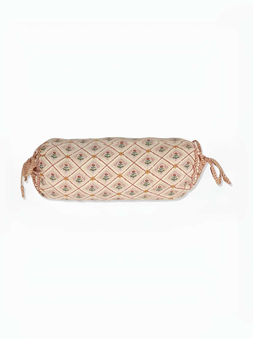 Buy Fabindia Pink Printed Cotton Bolster Cover Bolster Covers for Unisex 29117874 Myntra