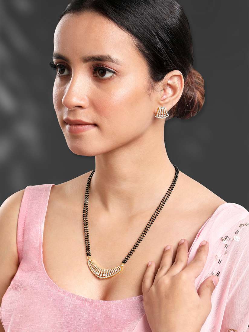 Buy Peora Gold Plated Stones Studded Mangalsutra Mangalsutra for Women 29125780 Myntra