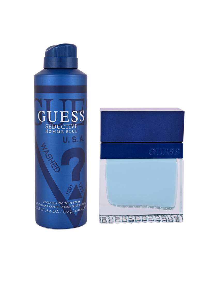 Buy GUESS Men Seductive Homme Blue Eau de Toilette 50ml Body Spray 170g 226ml Fragrance Gift Set for Men 29128174 Myntra