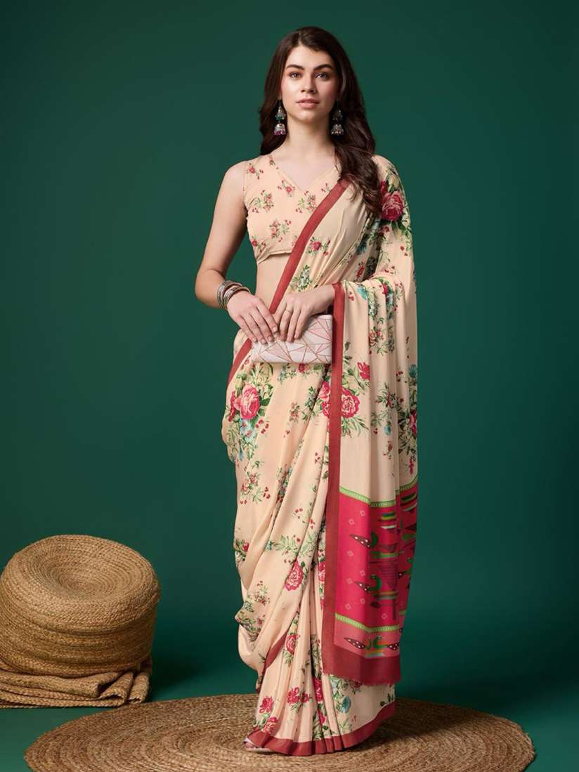 Myntra crepe sarees cheap