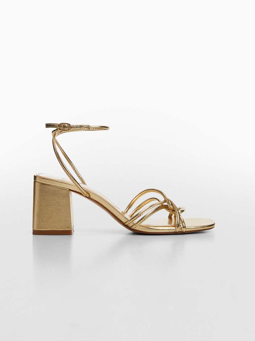 Mango strappy heeled sandals clearance