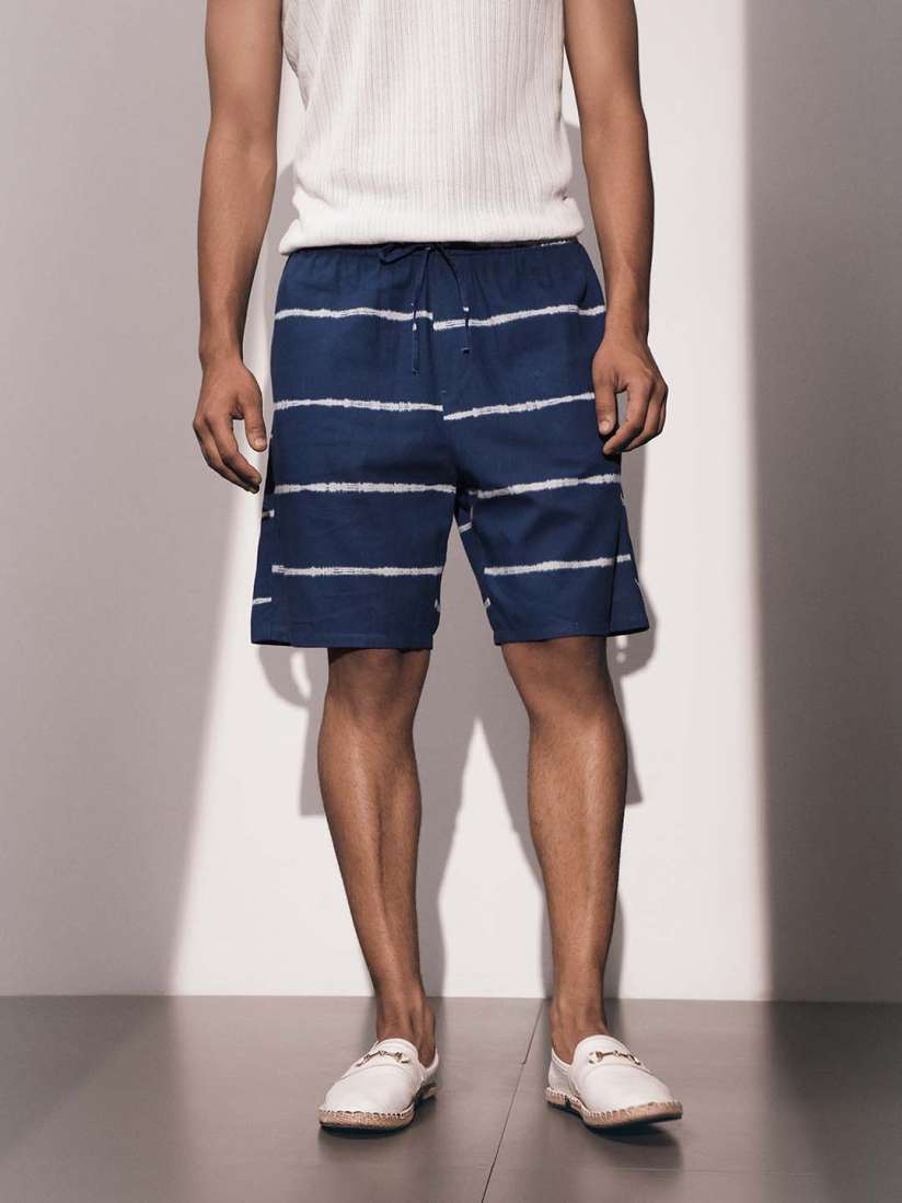 Buy H M Men Linen Blend Tie Dye Shorts Shorts for Men 29136106 Myntra