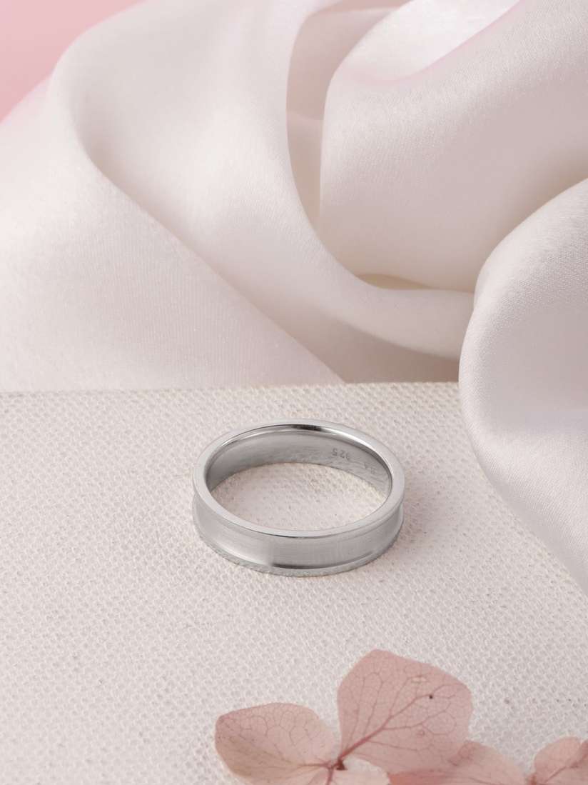 Buy Zavya Men 925 Pure Sterling Silver Rhodium Plated Ring Ring for Men 29136724 Myntra