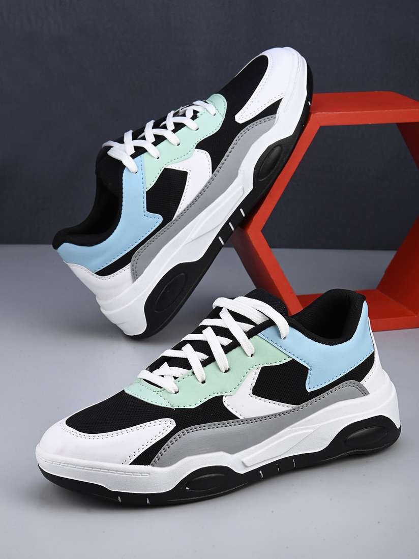 Buy Mactree Men Colourblocked Lace Up Lightweight Mesh Sneakers