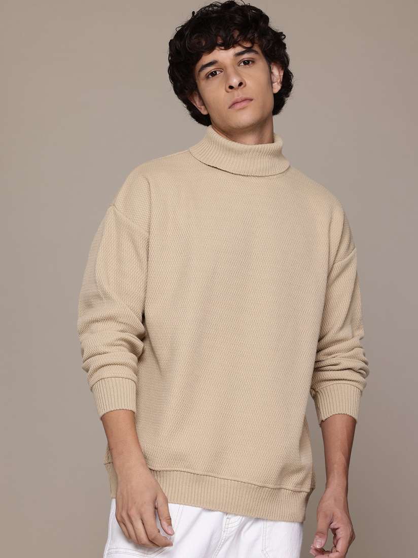 Buy The Roadster Lifestyle Co. Textured Pullover Sweaters for Men 29142686 Myntra