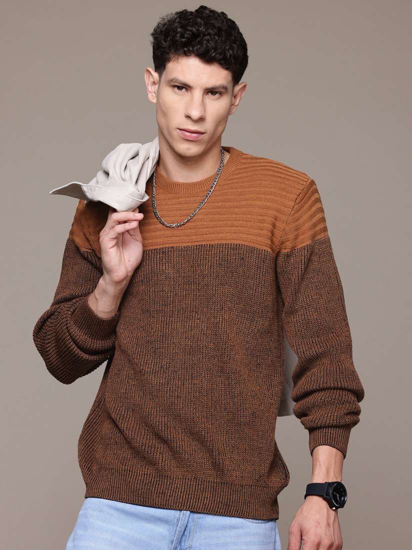 Myntra men's pullover cheap