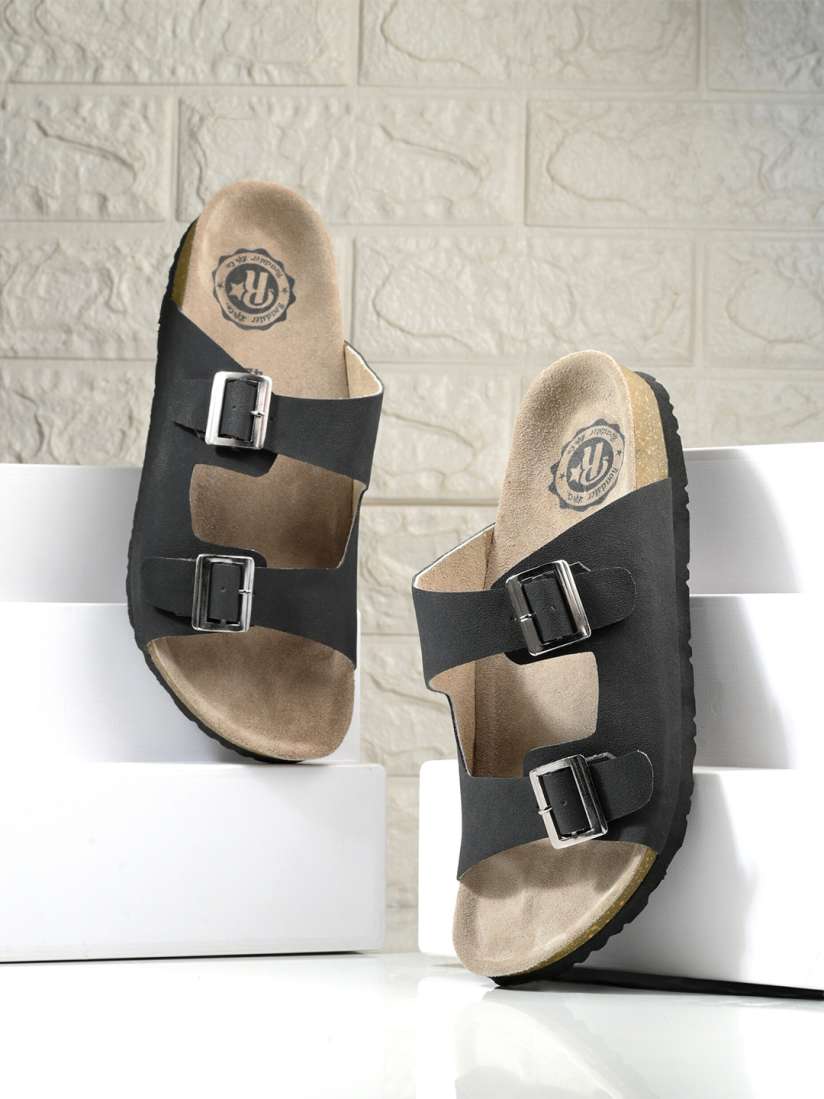 Buy The Roadster Lifestyle Co. Men Black Slip On Comfort Sandals Sandals for Men 29149684 Myntra
