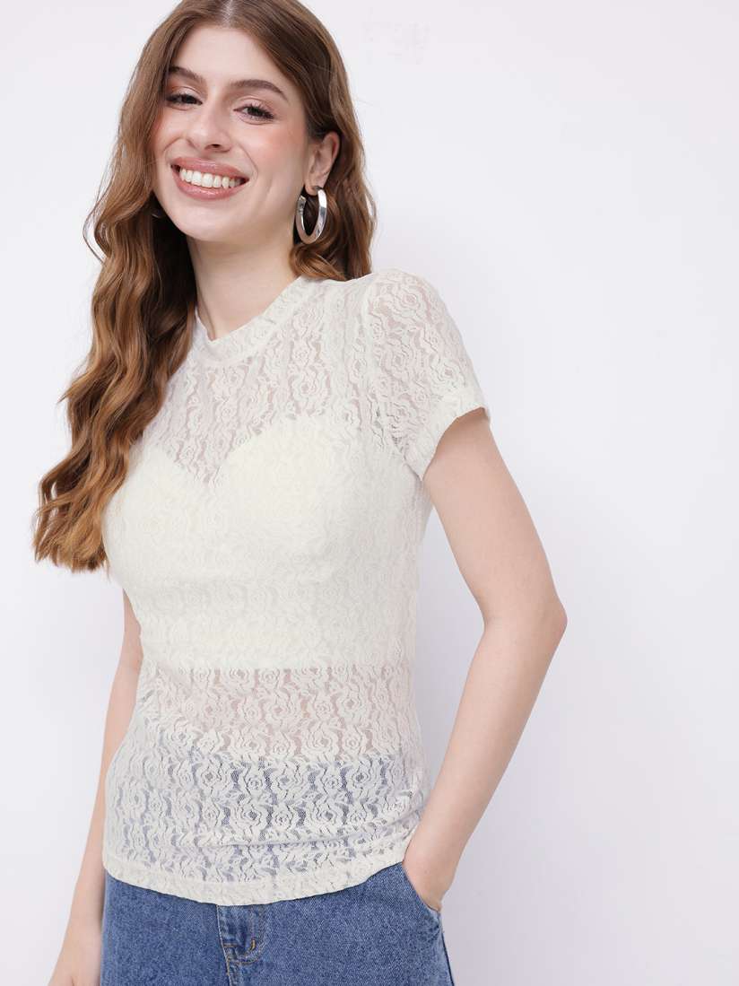 Sheer top myntra outlet