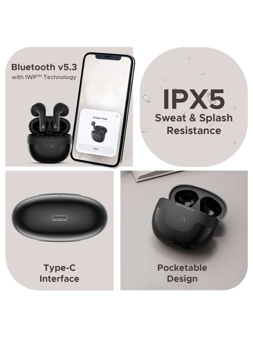 Buy boAt Airdopes Hype True Wireless Earbuds Headphones for Unisex 29175008 Myntra