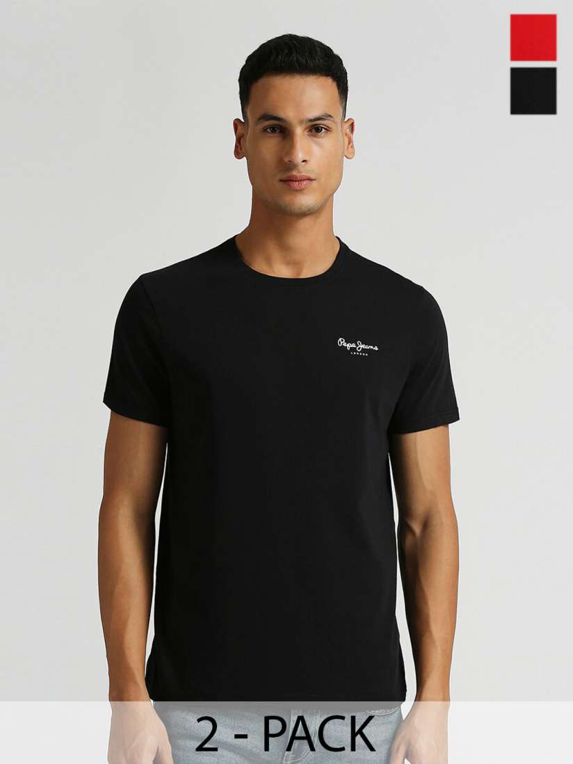 Buy Pepe Jeans Pack Of 2 Slim Fit T shirt Tshirts for Men 29175086 Myntra