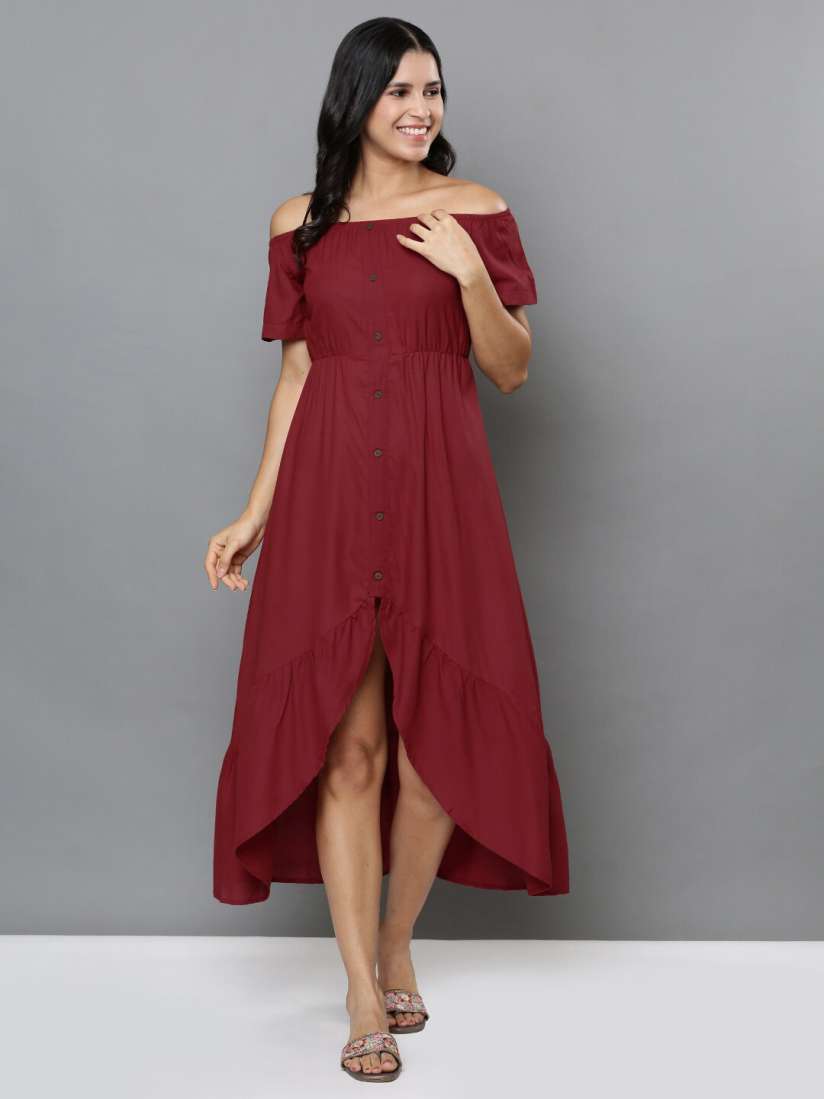 Off shoulder dress myntra top