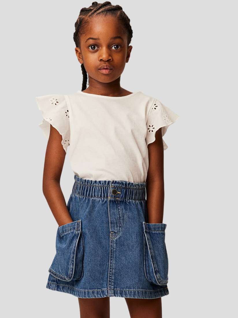 Buy H M Girls Pure Cotton Denim Skirt Skirts for Girls 29191672 Myntra
