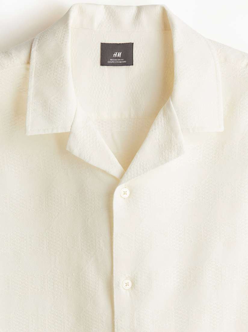 Cuban collar shirt h&m clearance