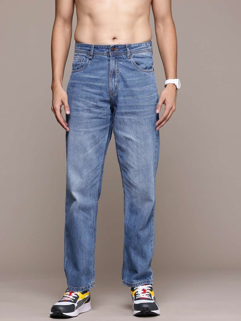 Buy The Roadster Lifestyle Co. Men Pure Cotton Straight Fit Light Fade Jeans Jeans for Men 29200526 Myntra