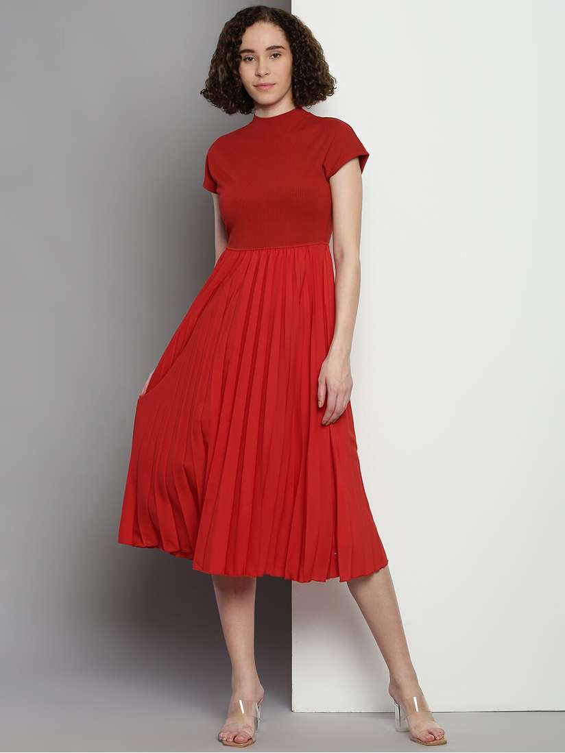 Buy Tommy Hilfiger Fit Flare Midi Dress Dresses for Women
