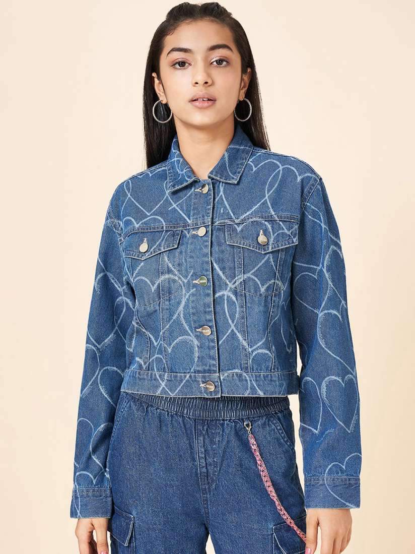 Buy Coolsters by Pantaloons Girls Graphic Printed Cotton Denim Jacket Jackets for Girls 29205018 Myntra