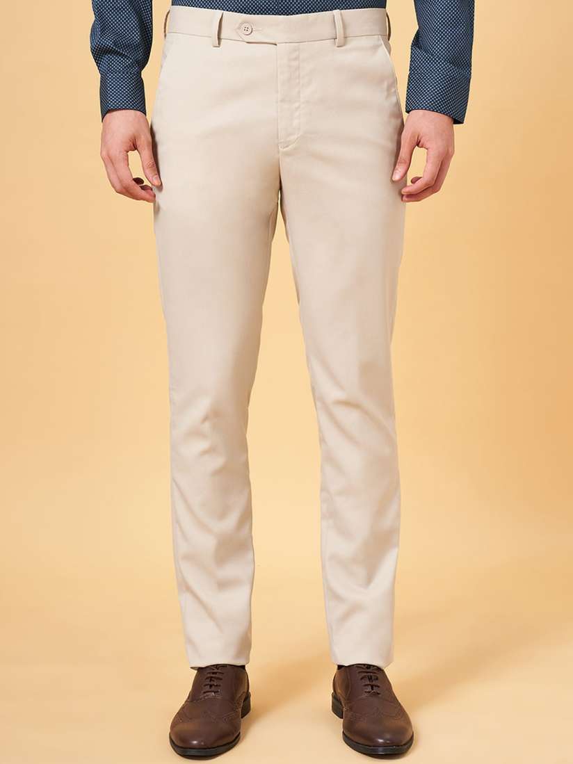 Buy Peregrine by Pantaloons Men Slim Fit Formal Trousers Trousers for Men 29205398 Myntra