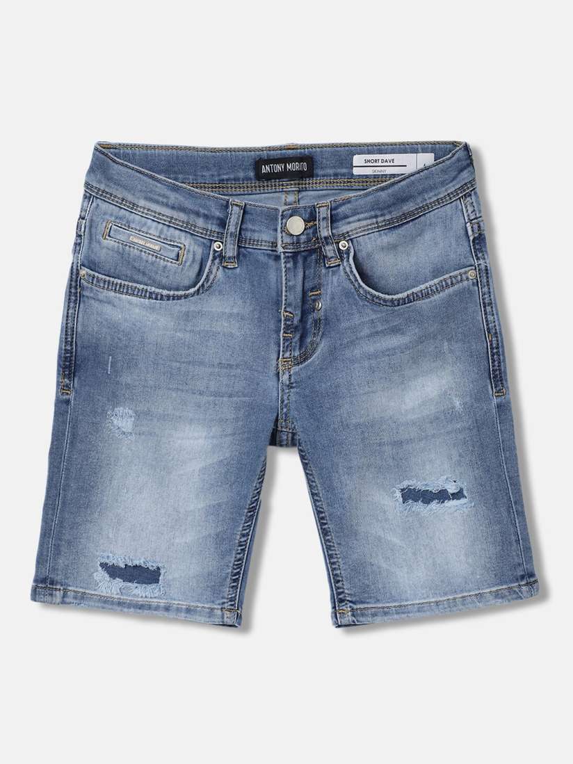 Boys skinny jean shorts top