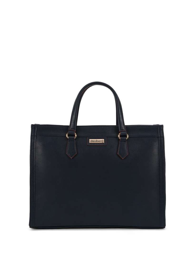 Buy DressBerry Navy Blue Structured Handheld Bag Handbags for Women 29214698 Myntra