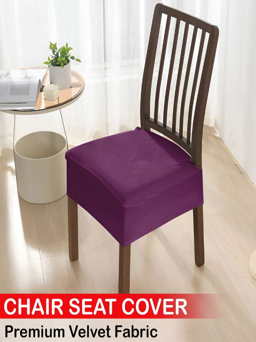 Purple velvet chair covers clearance