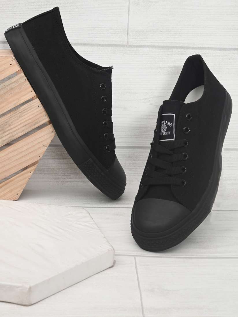 Buy Harvard Men Black Round Toe Canvas Sneakers Casual Shoes for Men 29217640 Myntra