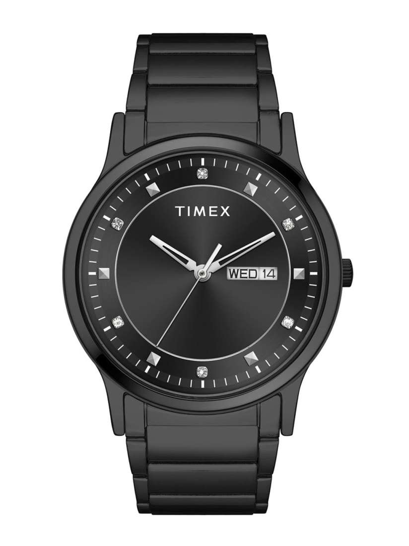 Buy Timex Men Brass Embellished Dial Stainless Steel Analogue Watch TW000R457 EX Watches for Men 29228368 Myntra