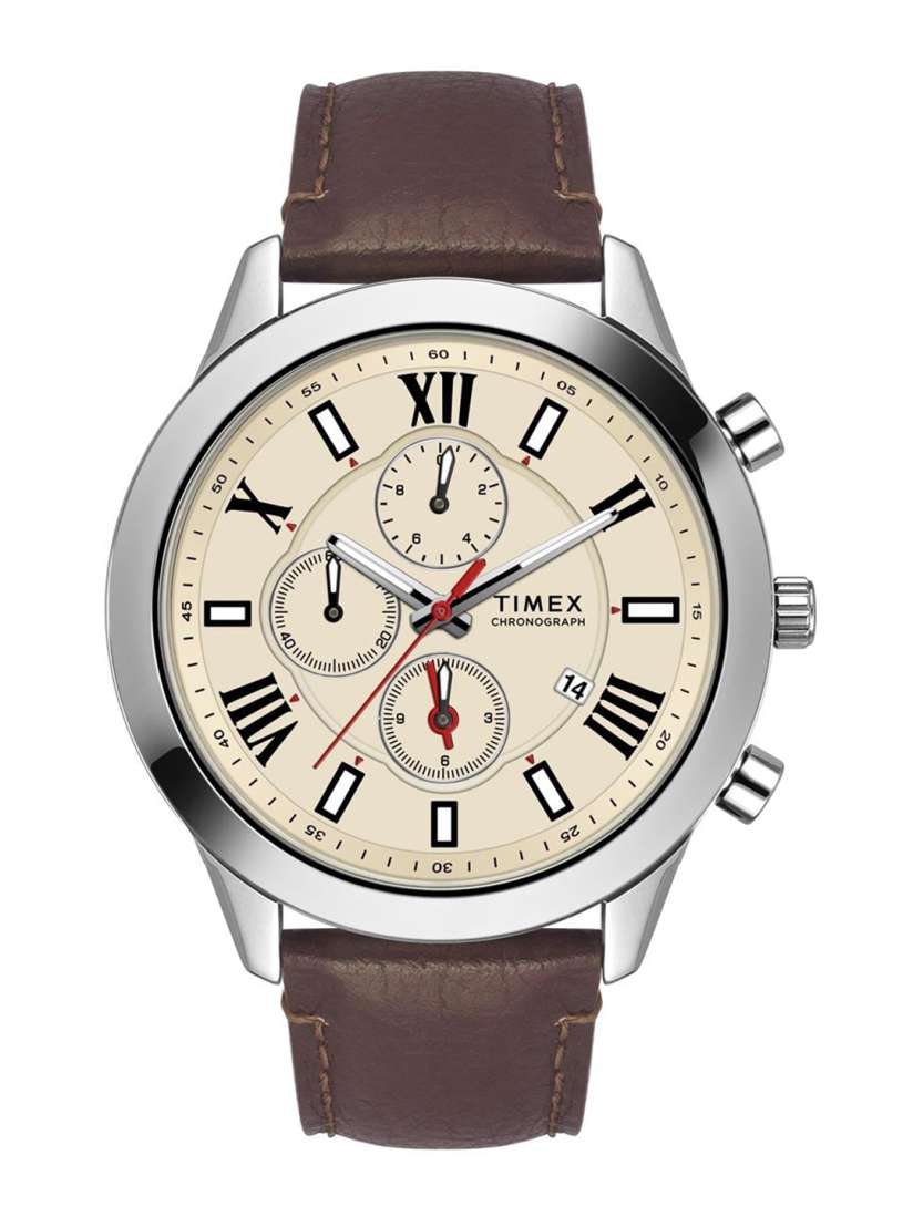 Buy Timex Men Brass Dial Leather Straps Analogue Chronograph Watch TWEG18510 EX Watches for Men 29228372 Myntra