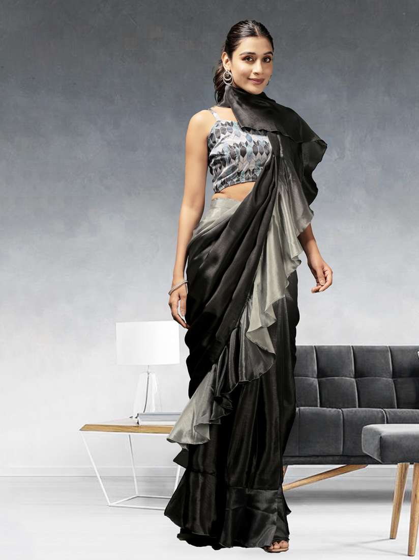Buy RACHNA Ombre Prestitched Frill Ready To Wear Saree Sarees for Women 29244036 Myntra
