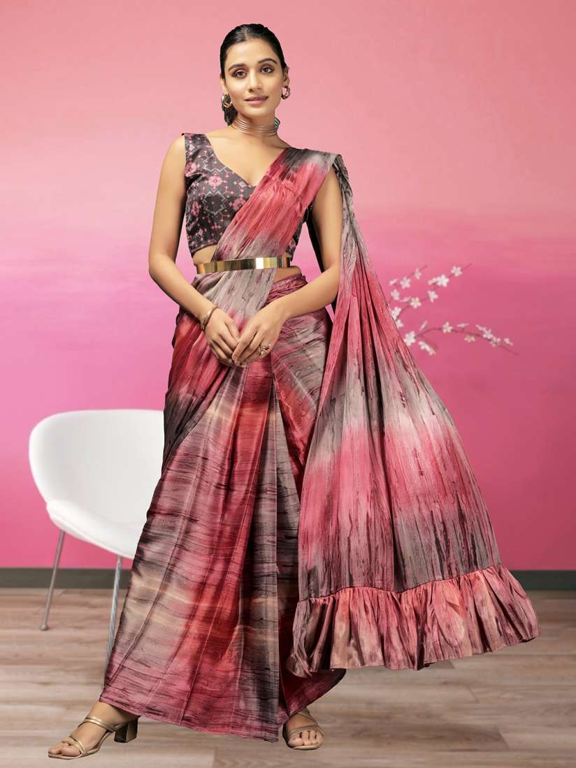 Buy RACHNA Prism Prestitched Frill Pallu Ready To Wear Saree Sarees for Women 29244046 Myntra