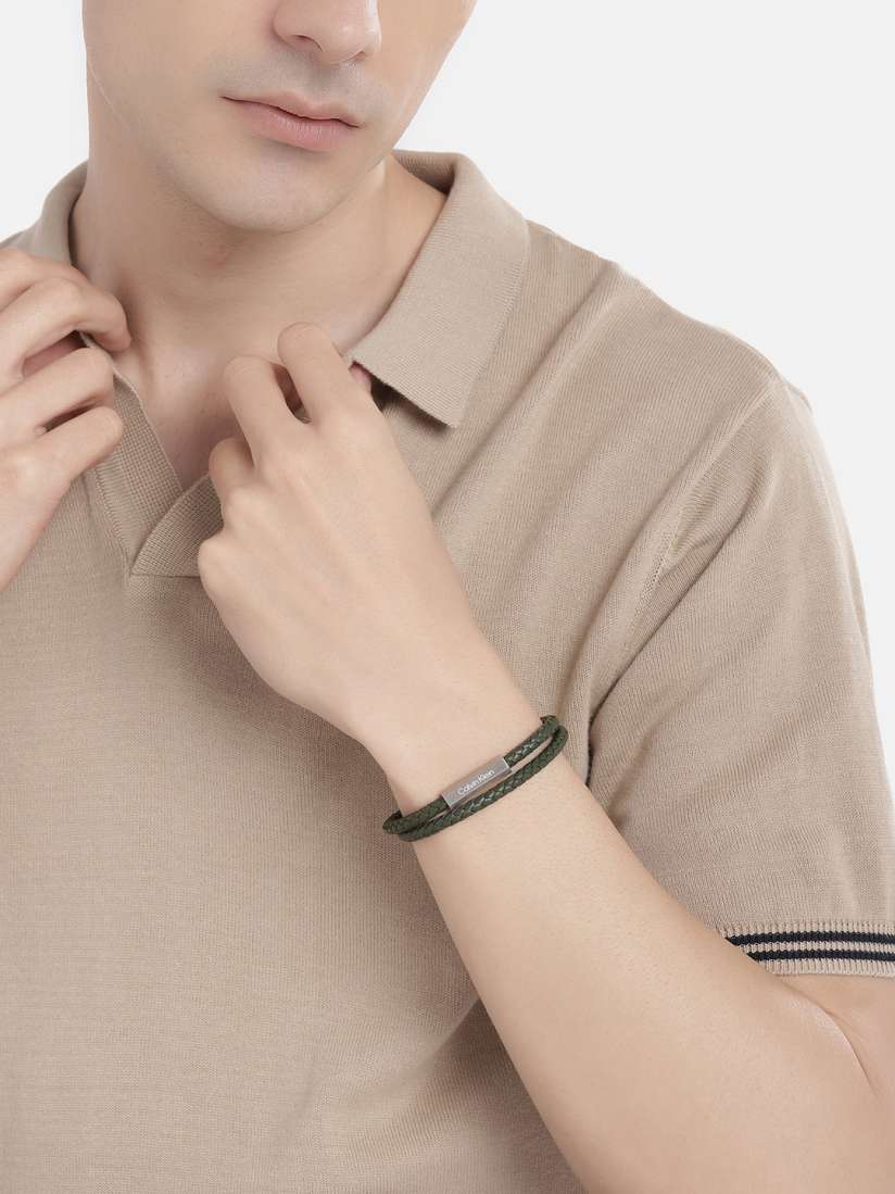 Calvin klein men's leather bracelet 2025