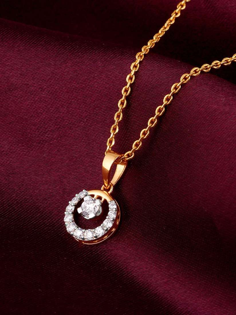 Buy GIVA 18K Yellow Gold Enchanted Touch Diamond Pendant 1.13 gm without chain Pendant Diamond for Women 29267336 Myntra