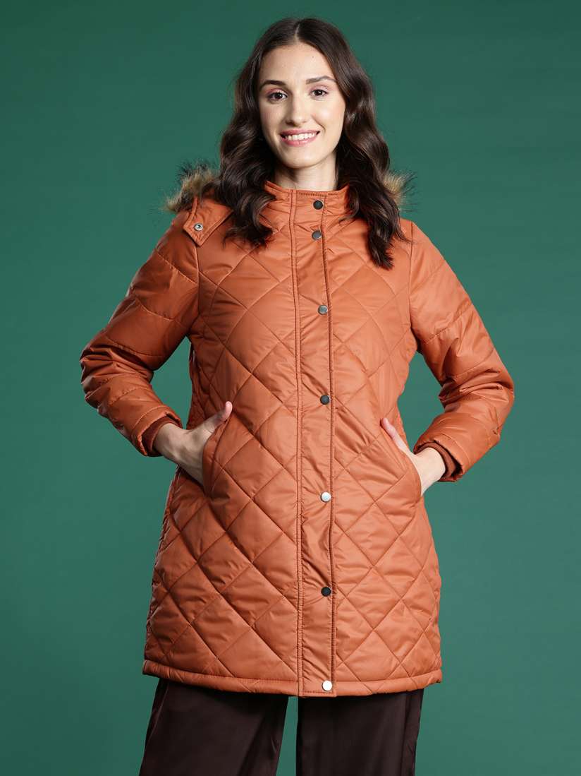 Buy DressBerry Women Longline Quilted Jacket Jackets for Women 29275858 Myntra
