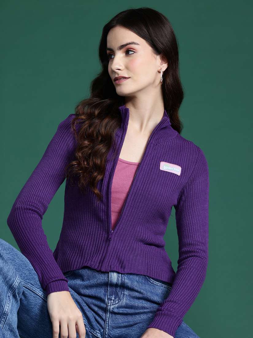 Buy DressBerry Women Ribbed Acrylic Cardigan Sweaters for Women 29275918 Myntra