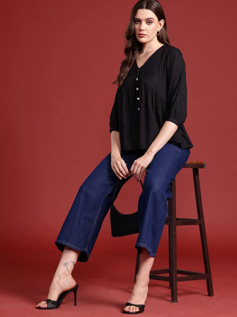 Tops for jeans myntra online