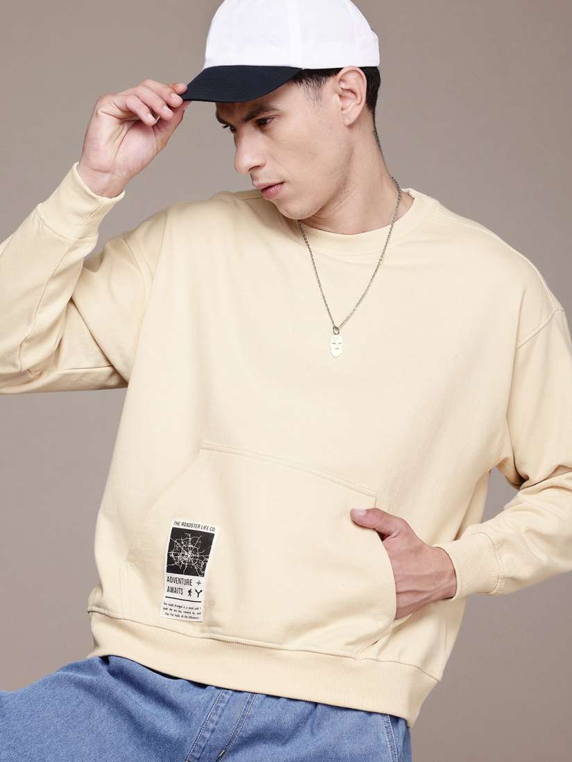Buy The Roadster Lifestyle Co. Oversized Fit Sweatshirt Sweatshirts for Men 29276286 Myntra