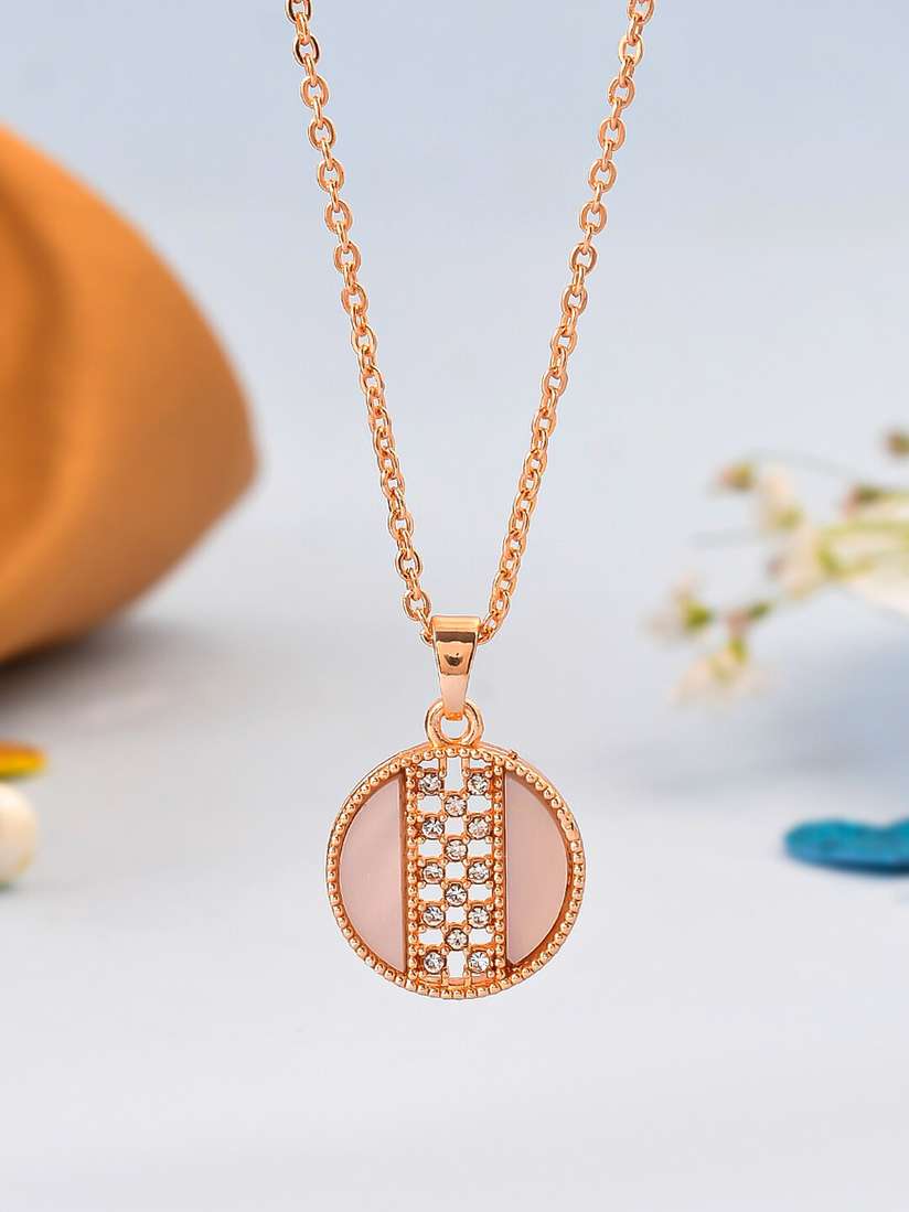 Buy Silvermerc Designs Rose Gold-Plated Cubic Zirconia Studded
