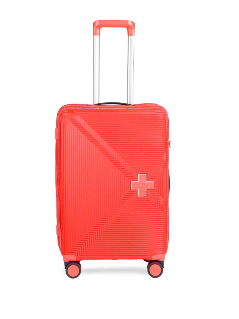 Buy SWISS MILITARY Maze Brand Logo Textured Medium Trolley Suitcase Trolley Bag for Unisex 29279636 Myntra