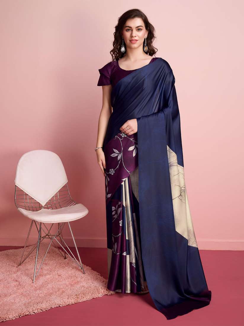 Myntra satin sarees deals