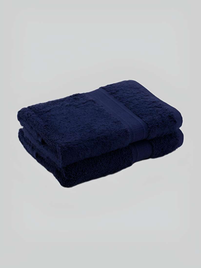 Buy BOMBAY DYEING Santino Navy Blue 2 Pieces 550 GSM Pure Cotton Hand Towels Hand Towels for Unisex 29291372 Myntra