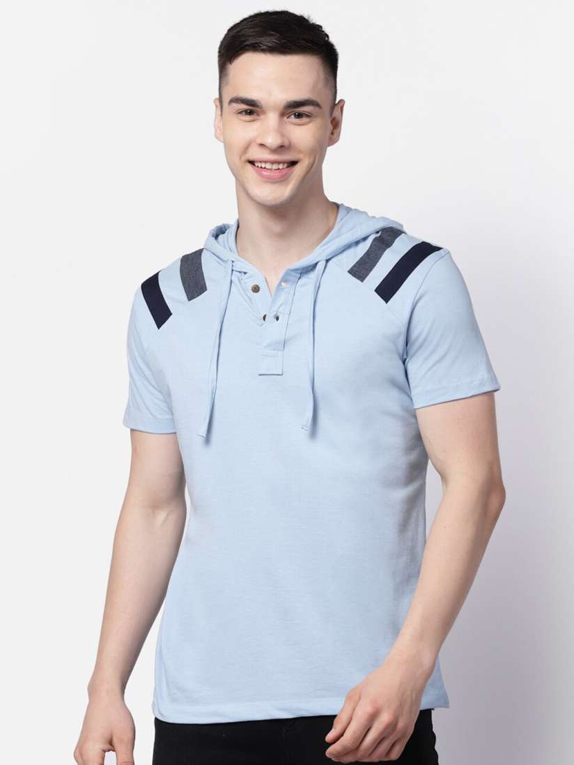Half t shirt with hoodie online