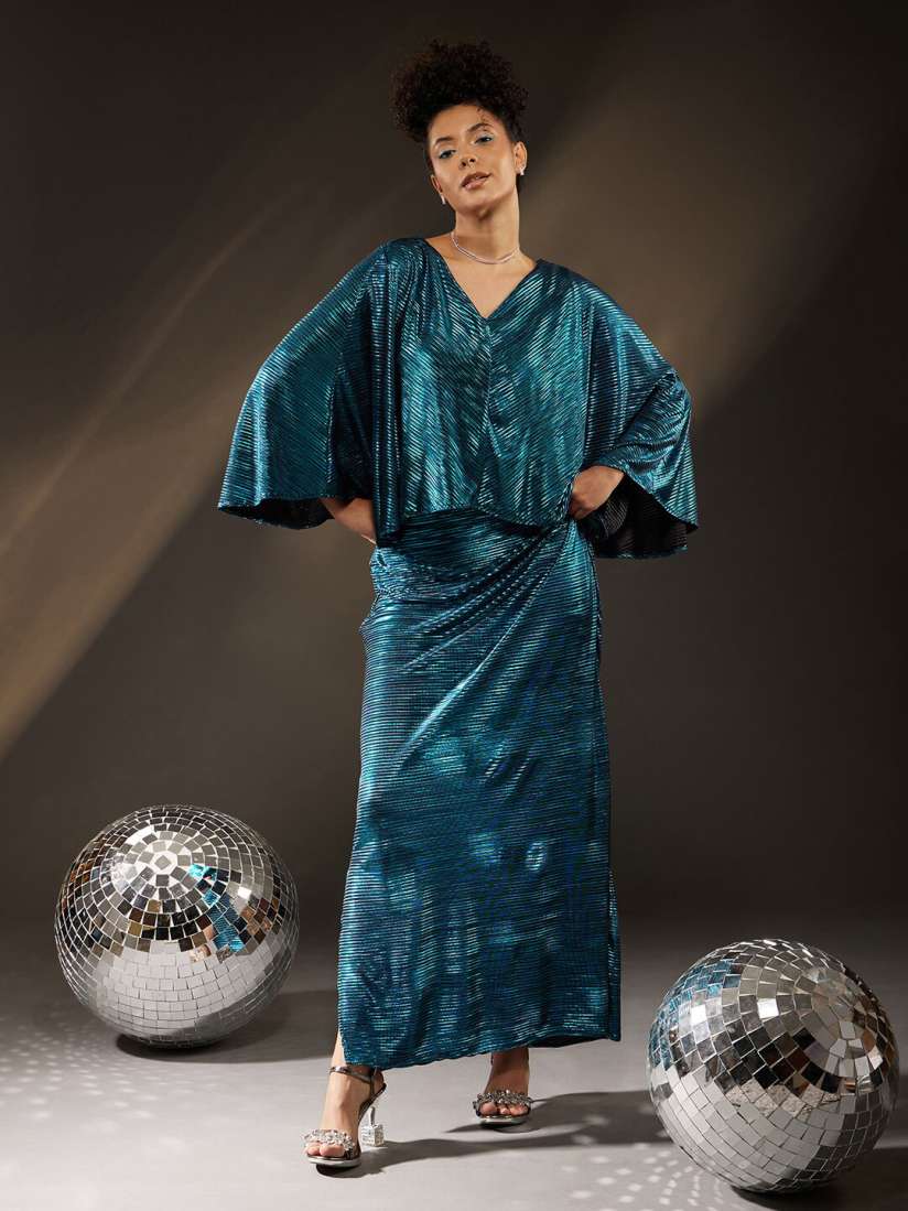 V neck kimono sleeve dress on sale