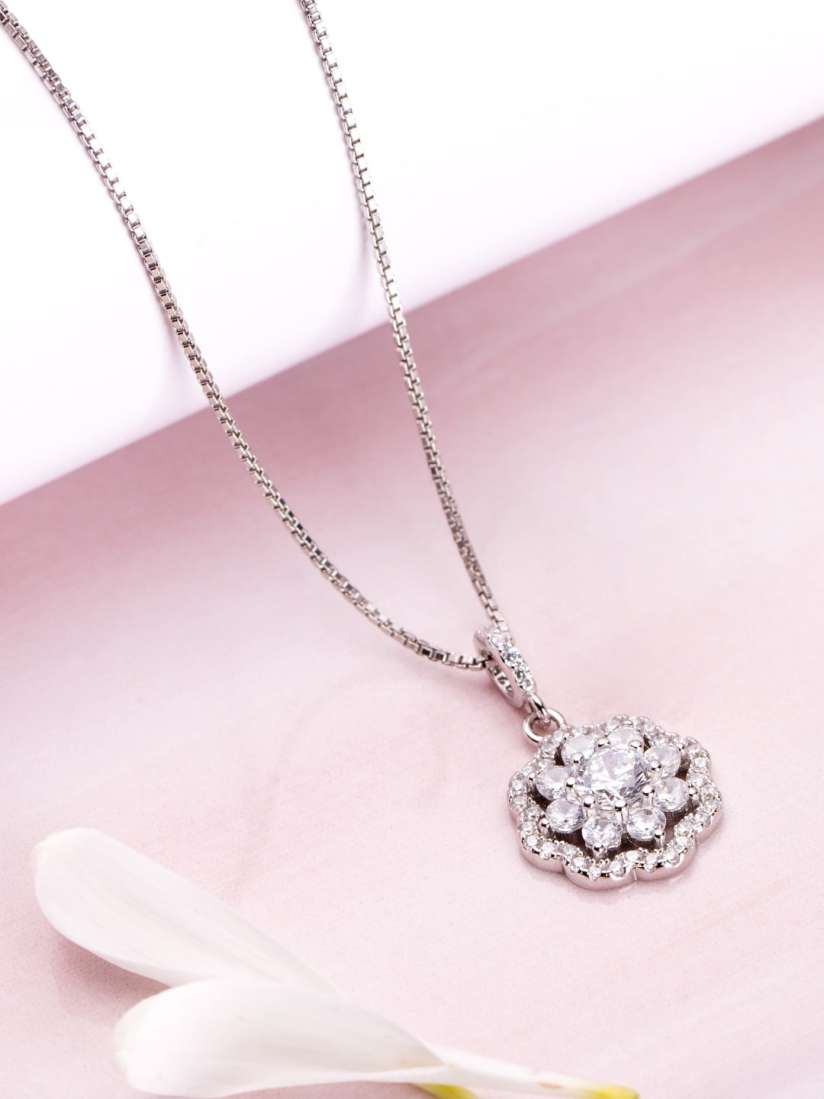 Pure sterling silver necklace new arrivals