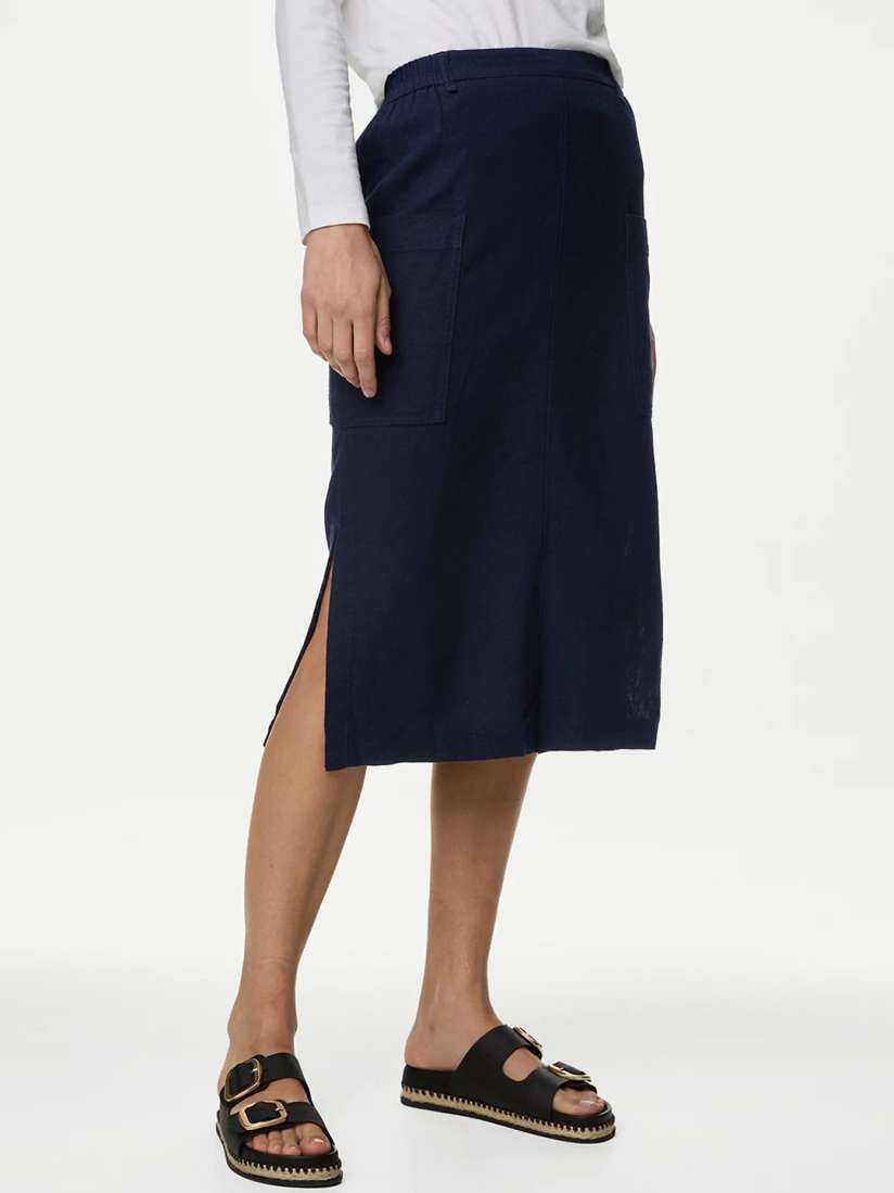 Linen skirt marks and spencer outlet