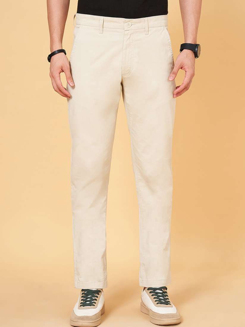 Buy BYFORD by Pantaloons Men Slim Fit Cotton Regular Trousers Trousers for Men 29329508 Myntra